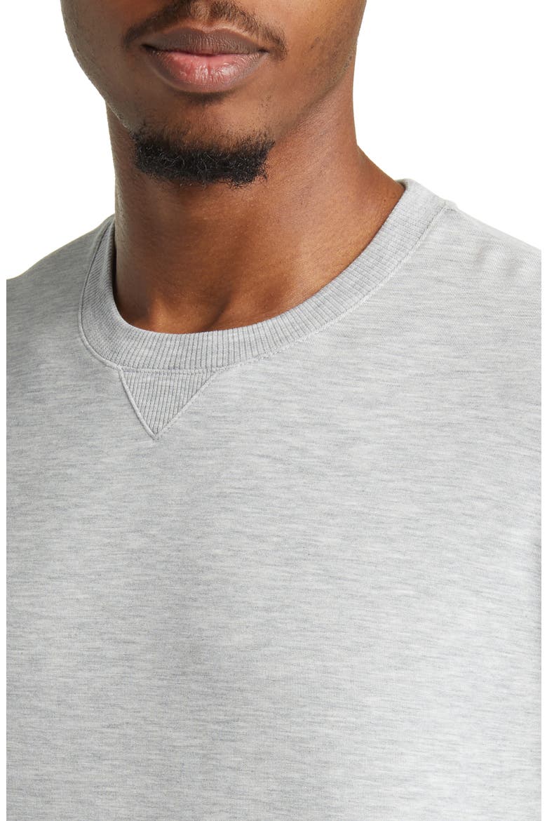Amenities Crewneck Sweatshirt, Alternate, color, HEATHER LIGHT GREY