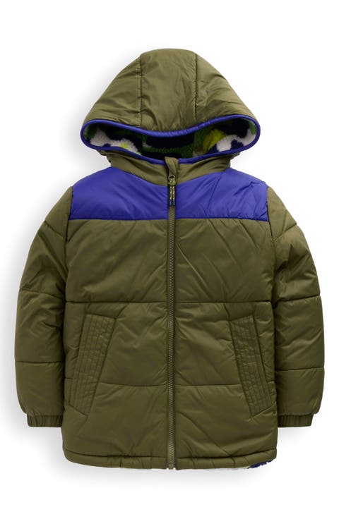 Kids' Quilted Waterproof Reversible Hooded Jacket (Toddler, Little Kid & Big Kid)