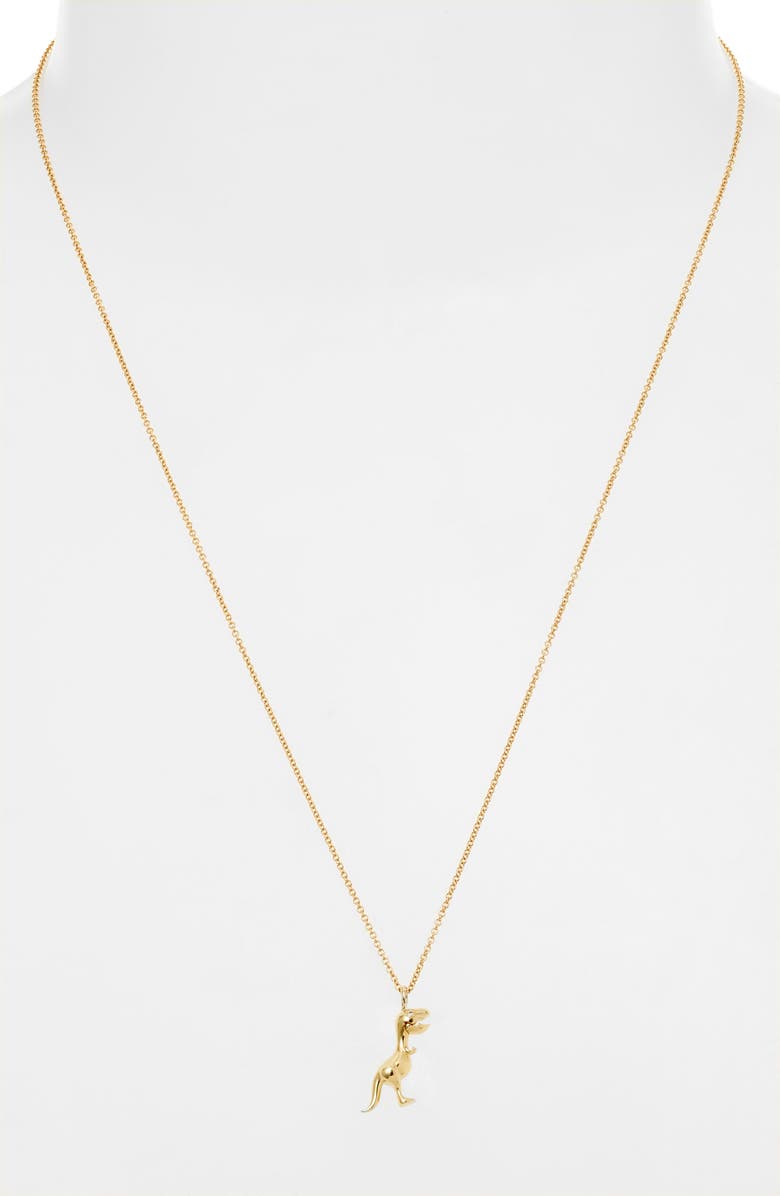 Daniela Villegas x Jurassic Park 25th Anniversary Mini Baby T-Rex Diamond Pendant Necklace, Alternate, color,