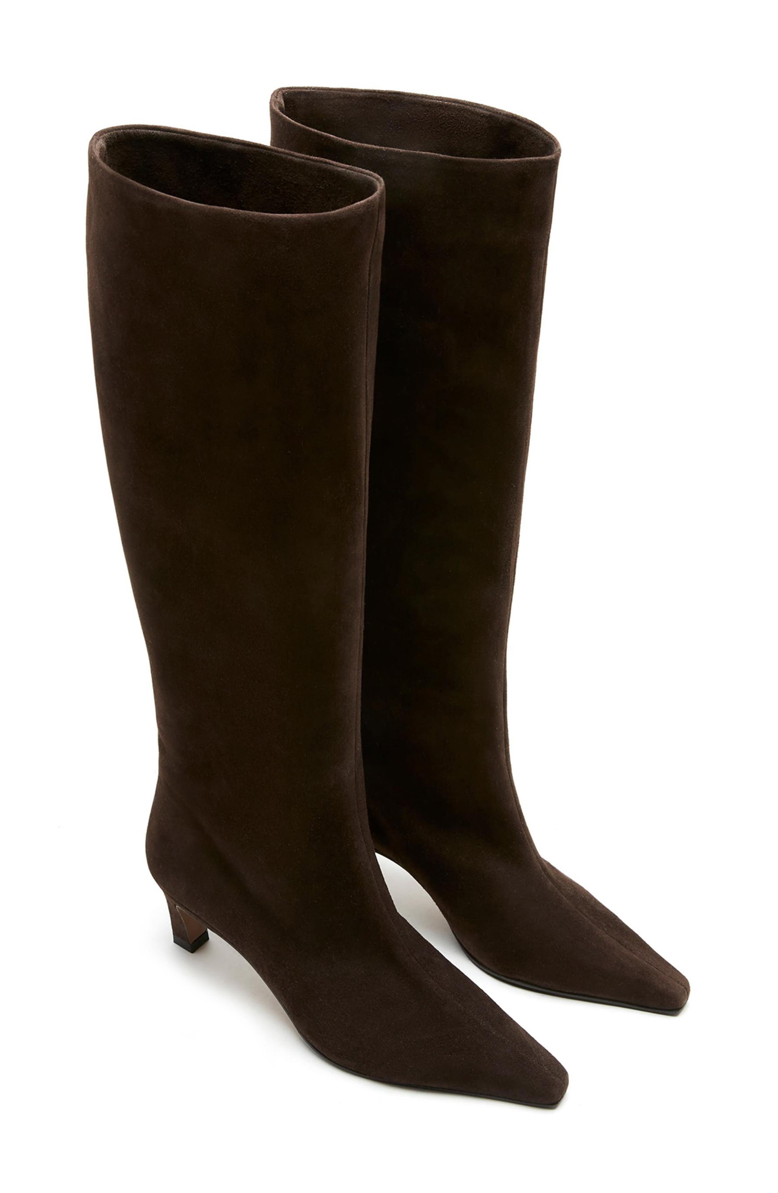 Basel Waterproof Knee High Boot, Alternate, color, BRUNETTE SUEDE