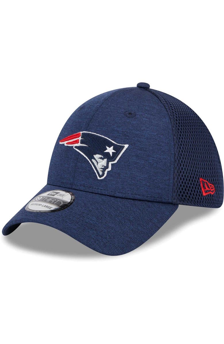New Era Men's New Era Navy New England Patriots Stripe 39THIRTY Flex Hat, Main, color,
