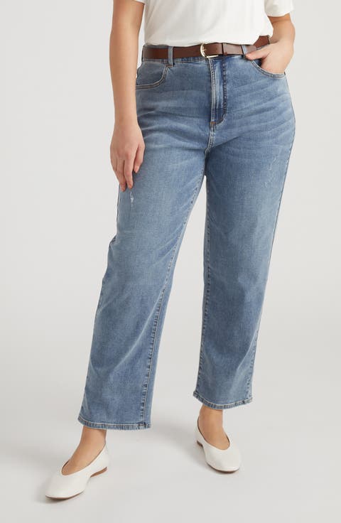 Ella Straight Leg Jeans (Balearic Blue) (Plus)