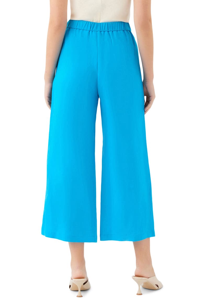 Mason Linen Blend Crop Pants, Alternate, color, TURQUOISE