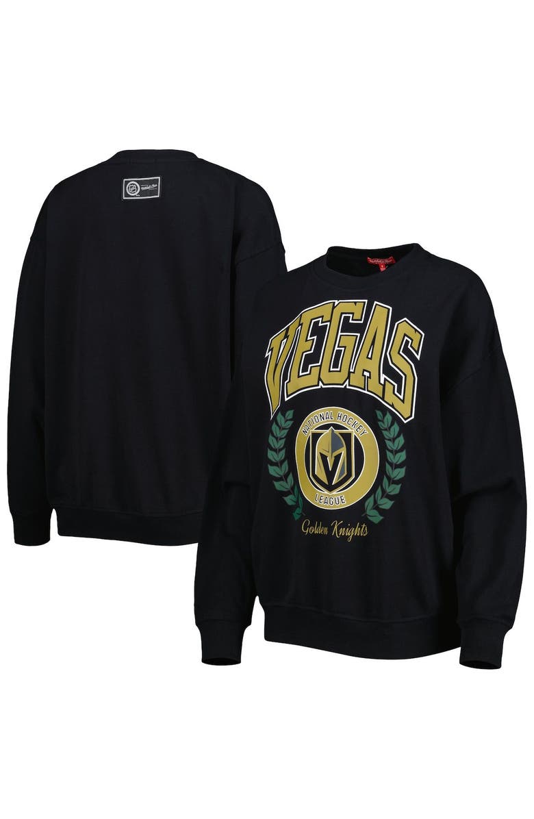 Mitchell & Ness Women's Mitchell & Ness Black Vegas Golden Knights Logo 2.0 Pullover Sweatshirt, Main, color,