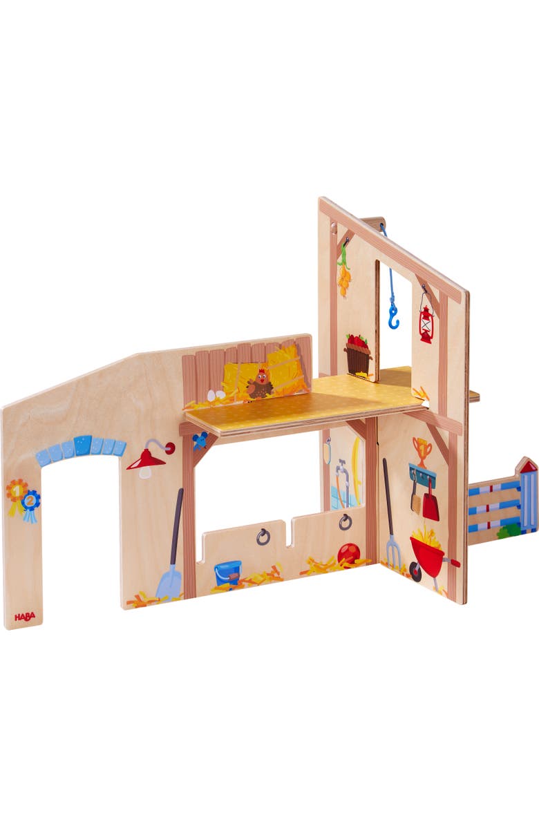 HABA Little Friends Riding Stable, Alternate, color, Multi