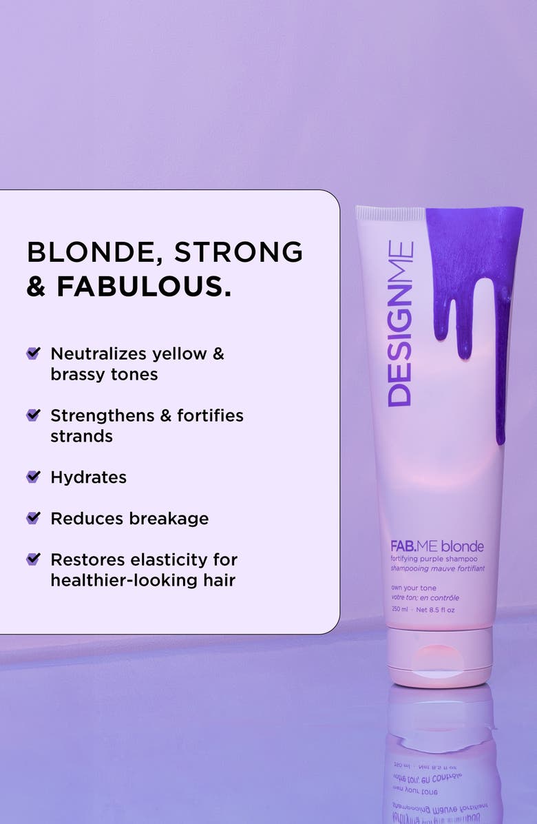 DESIGNME FAB.ME BLONDE Fortifying Purple Shampoo, Alternate, color, 