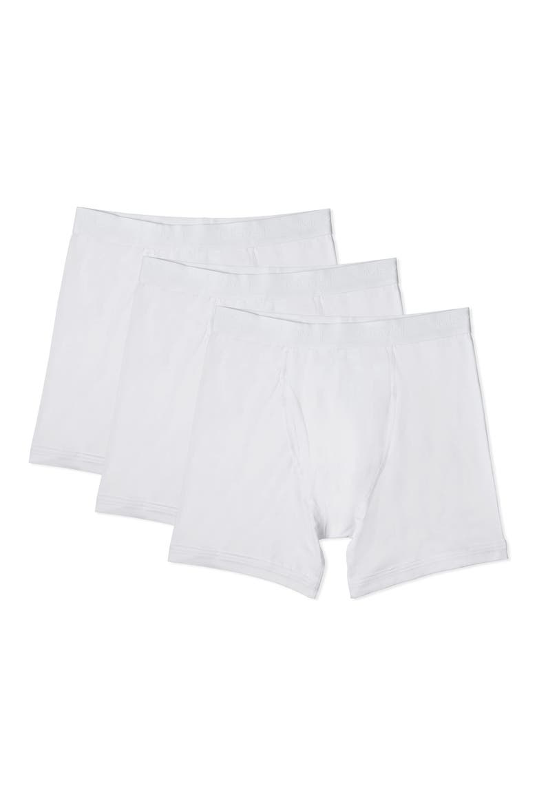 Assorted 3-Pack Cool Stretch Cotton Boxer Briefs, Main, color, WHITE