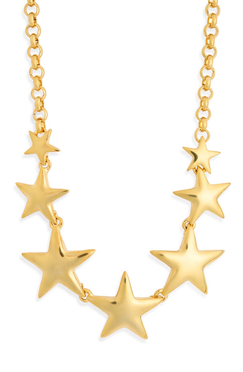 Kenneth Jay Lane Star Necklace, Main, color, Gold