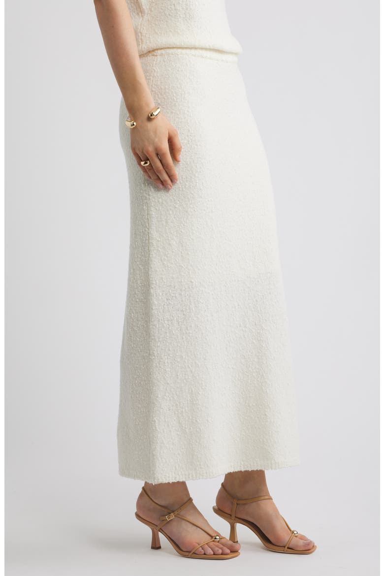 Bouclé Sweater Skirt, Alternate, color, IVORY TOFU