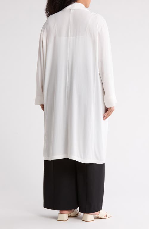 Eileen Fisher Trench Coat Matte Silk Duster