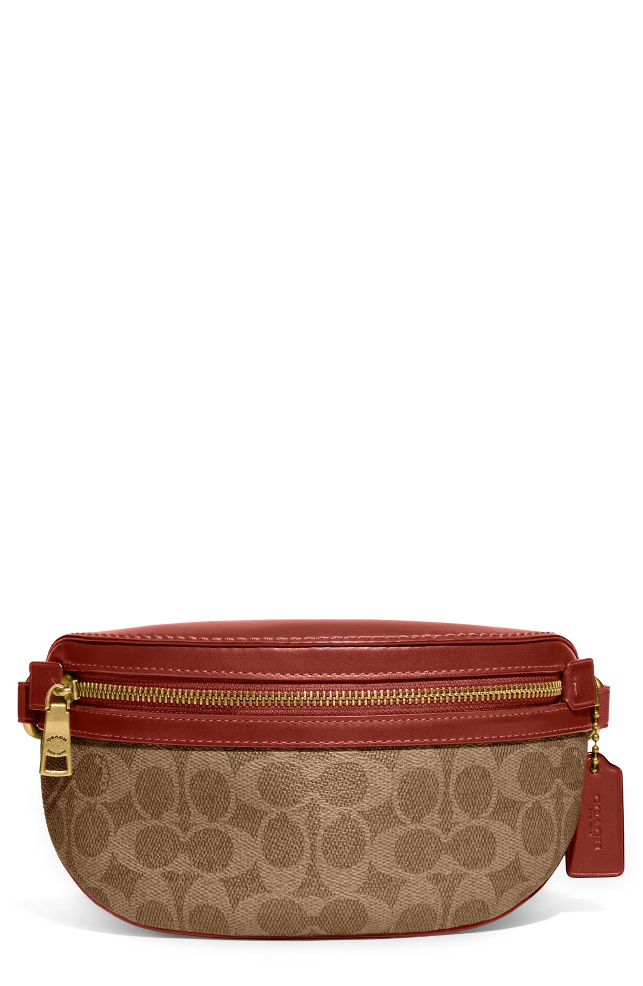 COACH Bethany Signature Coated Canvas Belt Bag, Main, color, 
