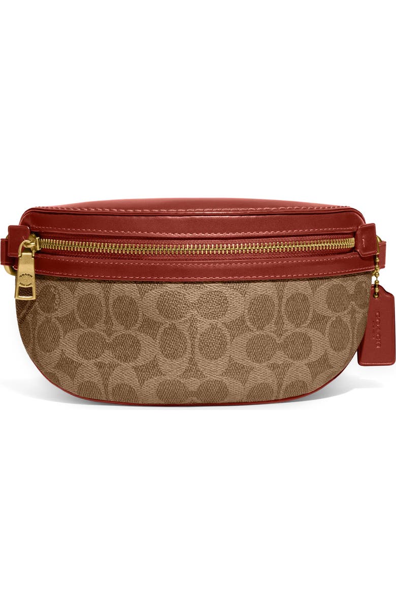 COACH Bethany Signature Coated Canvas Belt Bag, Main, color,