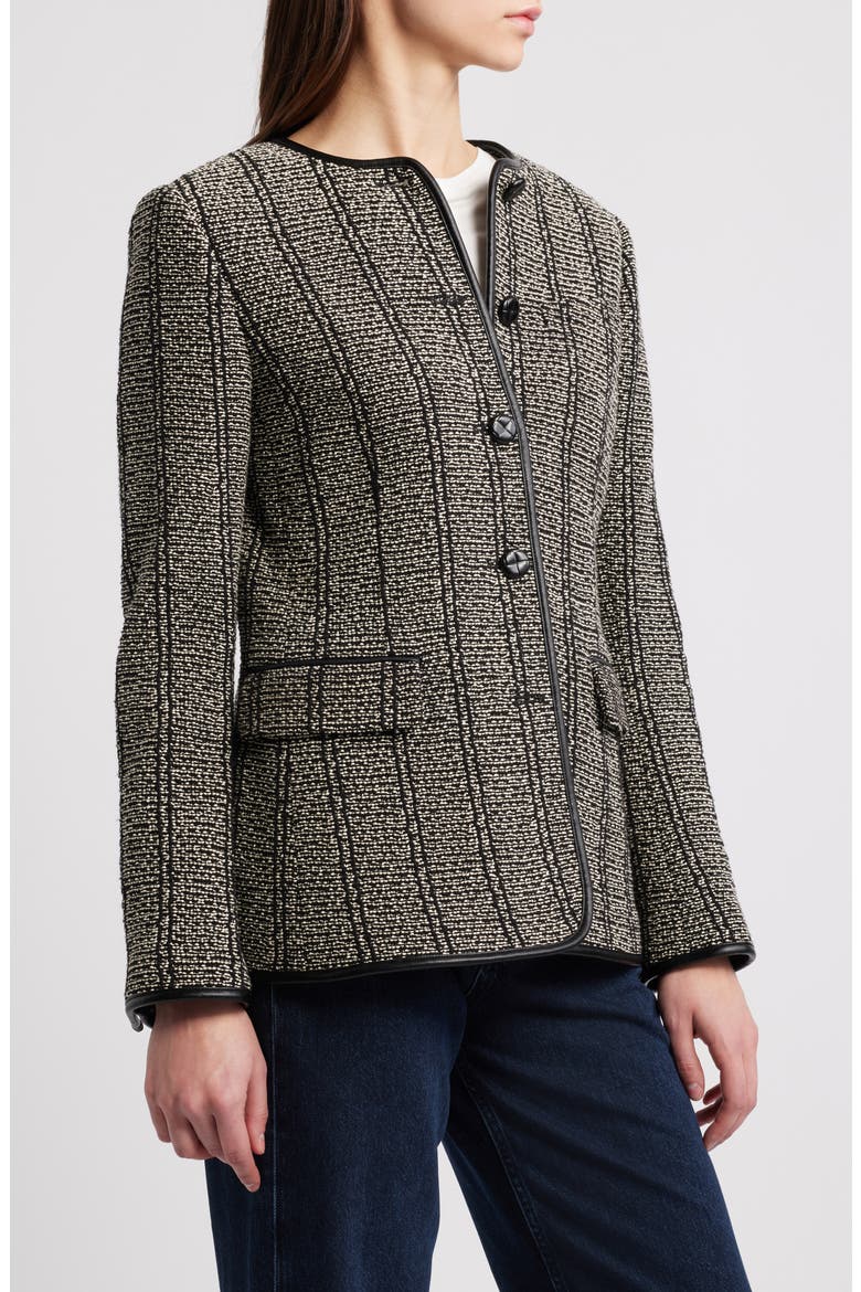 Barlet Cotton Tweed Jacket, Alternate, color, BLACKMULT