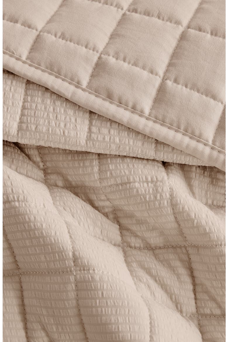 Seersucker Quilt Set, Alternate, color, BONE