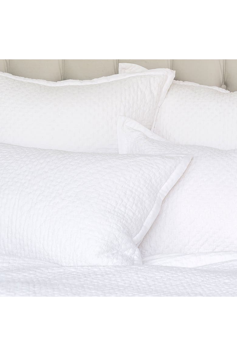 Mila Dove Cotton Euro Pillow Sham 26" x 26", Alternate, color, White