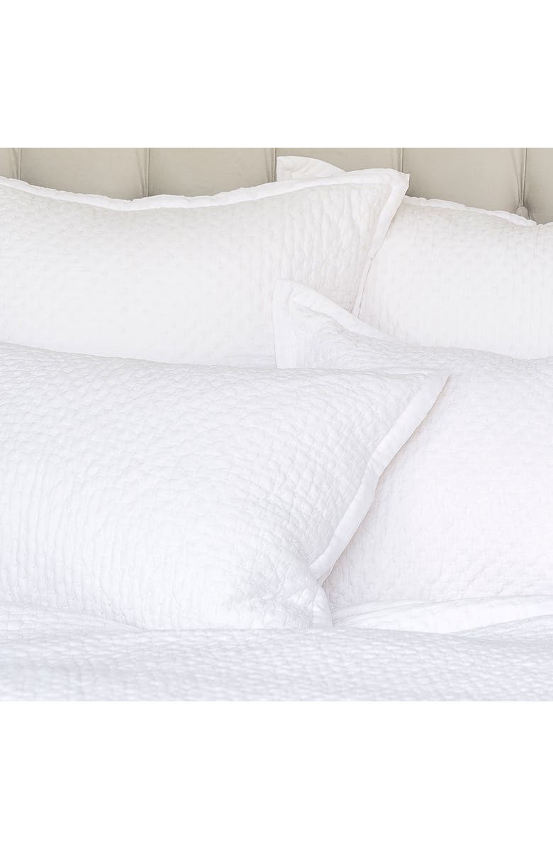 ELISABETH YORK 26" x 26" Mila Dove Cotton Euro Sham - Machine Washable, Alternate, color, White