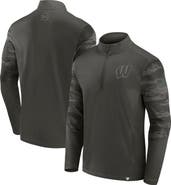 FANATICS Men's Fanatics Branded Black Wisconsin Badgers OHT Military Appreciation Guardian Quarter-Zip Top
