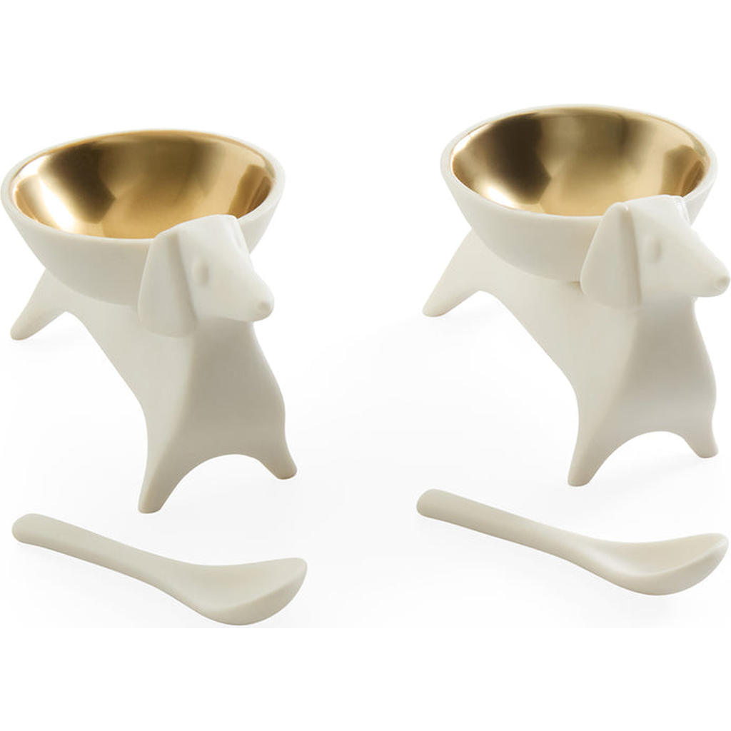 Jonathan Adler Dachshund Salt And Pepper Cellars In Multi