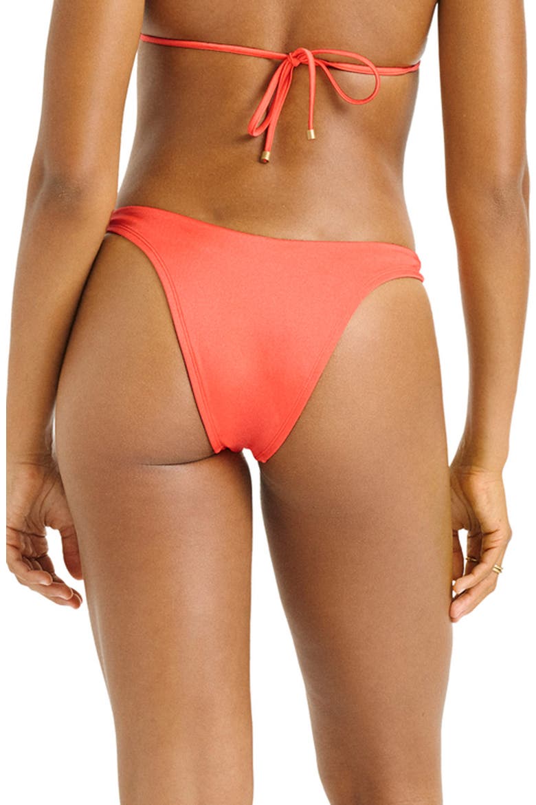 California High Leg Bikini Bottoms, Alternate, color, CORAL