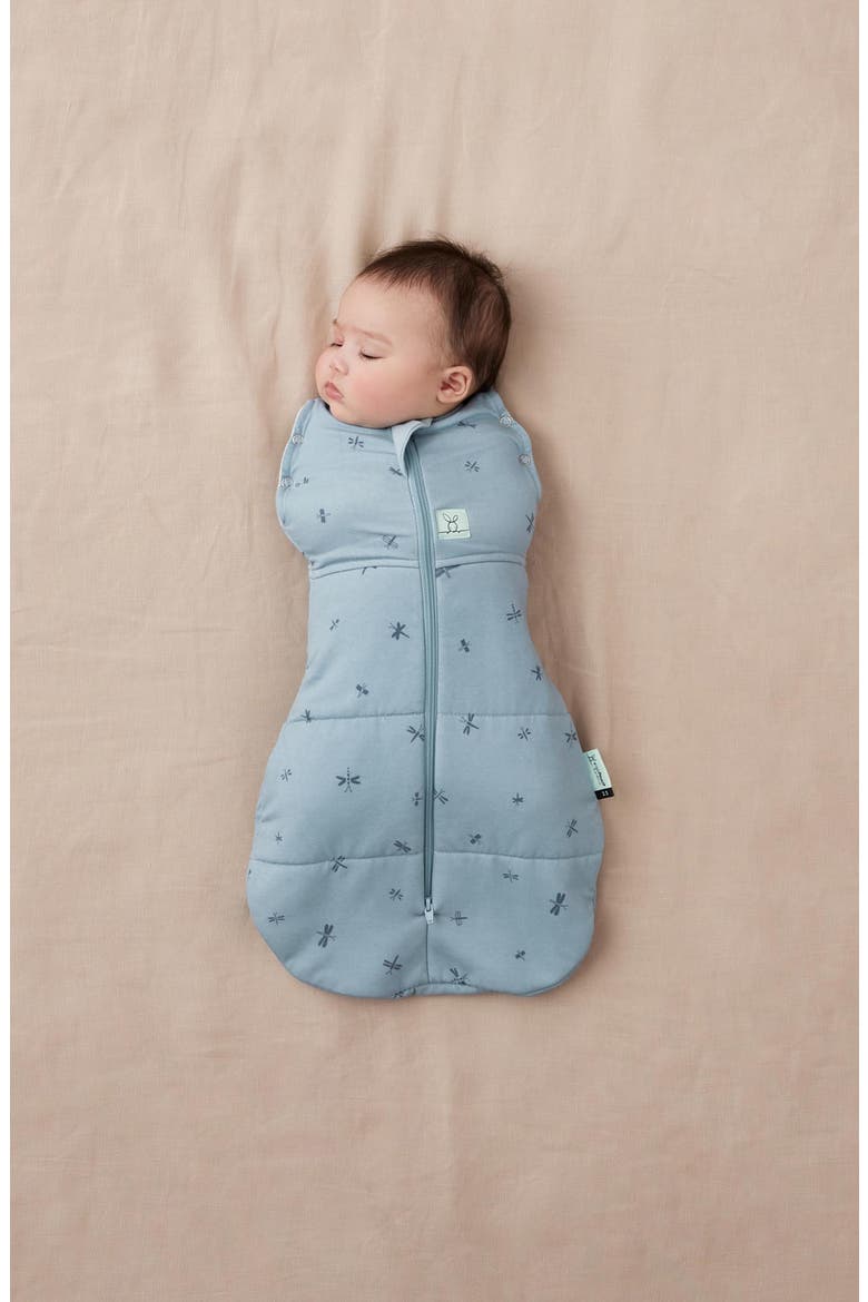 2.5 TOG Cocoon Stretch Organic Cotton Convertible Swaddle Bag, Alternate, color, DRAGONFLIES
