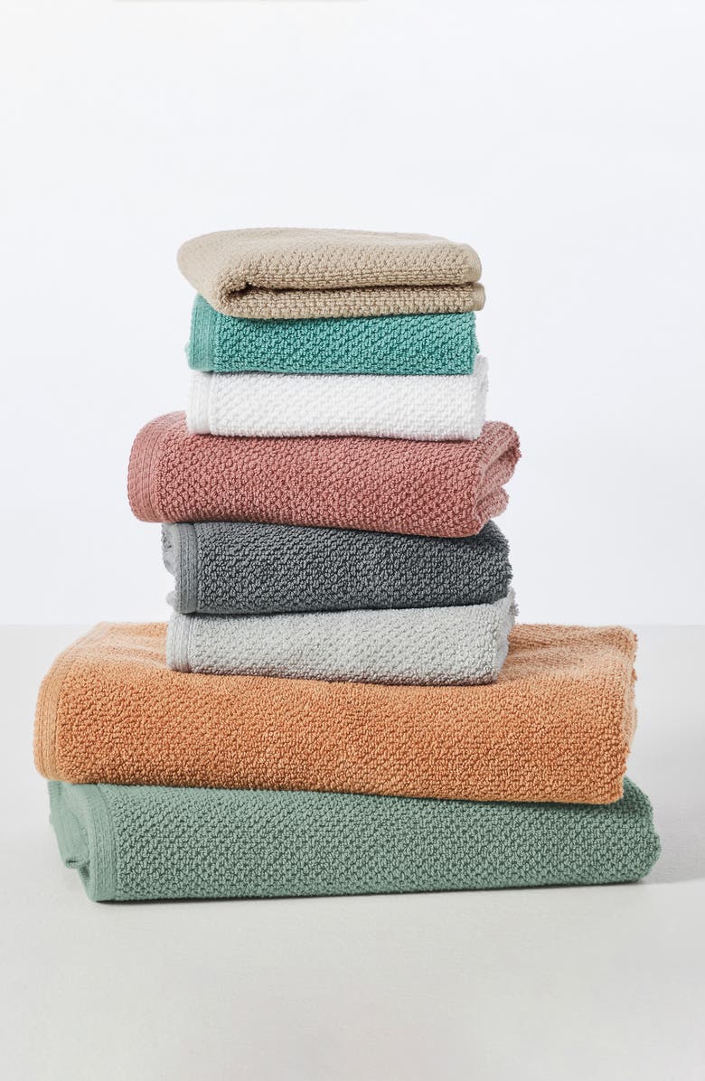 Woven & Weft Loop Textured 2-Pack Bath Towels, Alternate, color, Dark Grey