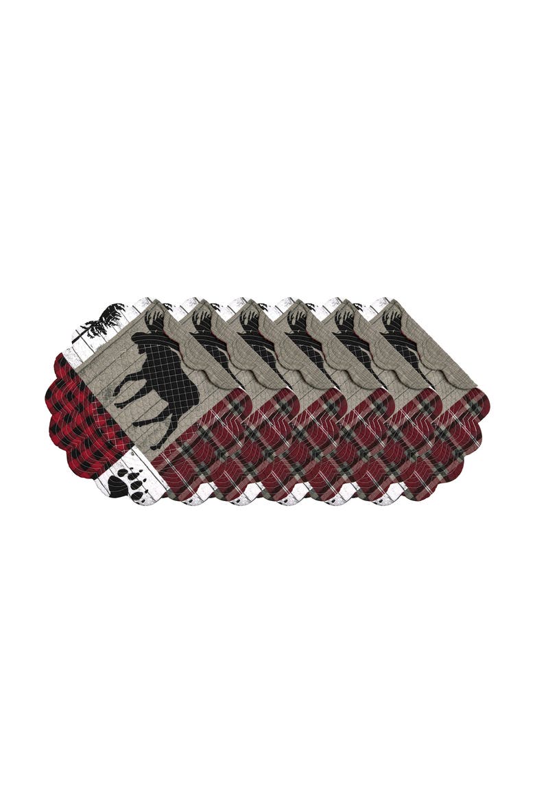 Hayden Round Placemats Set of 6 17", Alternate, color, Gray