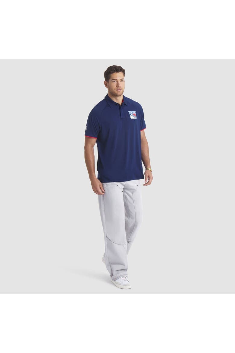 Men's Fanatics Navy New York Rangers Authentic Pro Rink Raglan Polo, Alternate, color, Navy