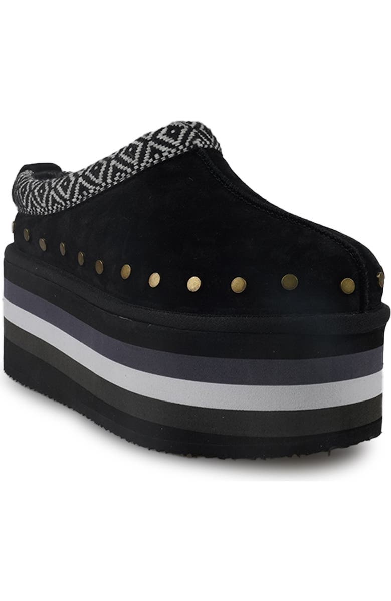 ZIGI Brianne Faux Fur Platform Clog, Main, color, Black