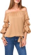 Vince Camuto Off the Shoulder Bubble Sleeve Top