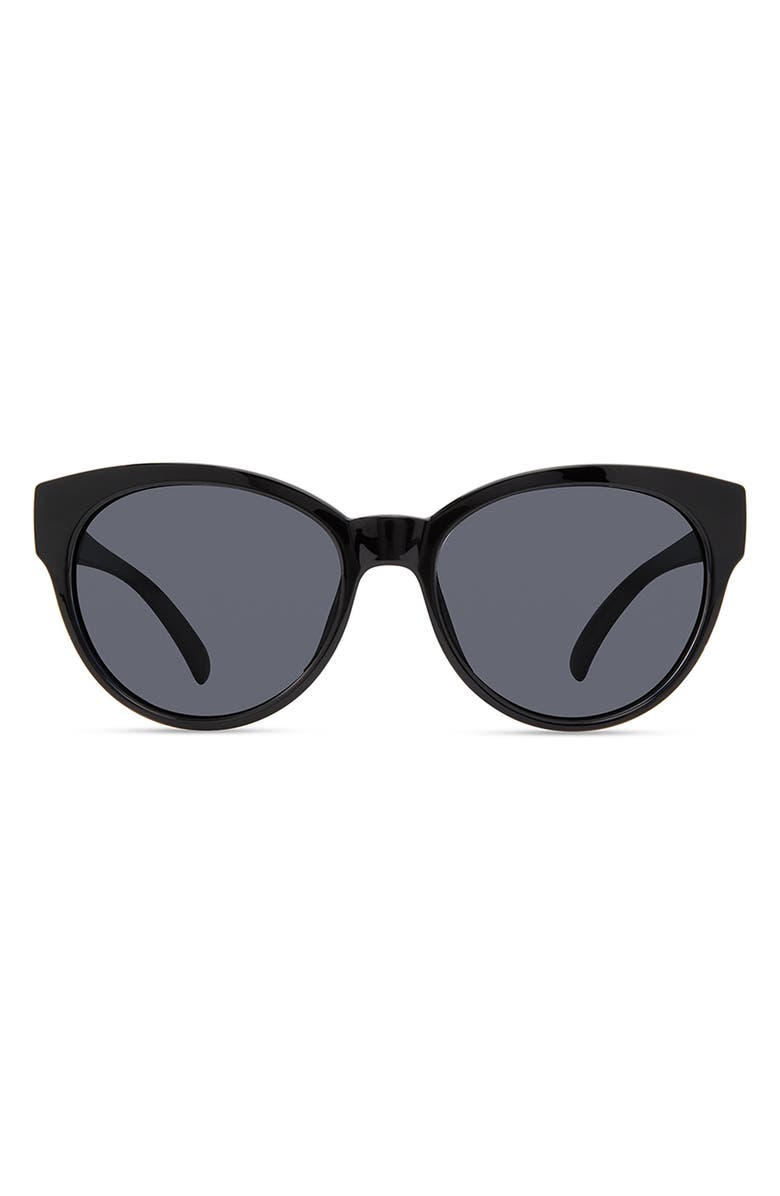 Rachel Zoe Keira 56mm Cat Eye Sunglasses, Main, color, Black