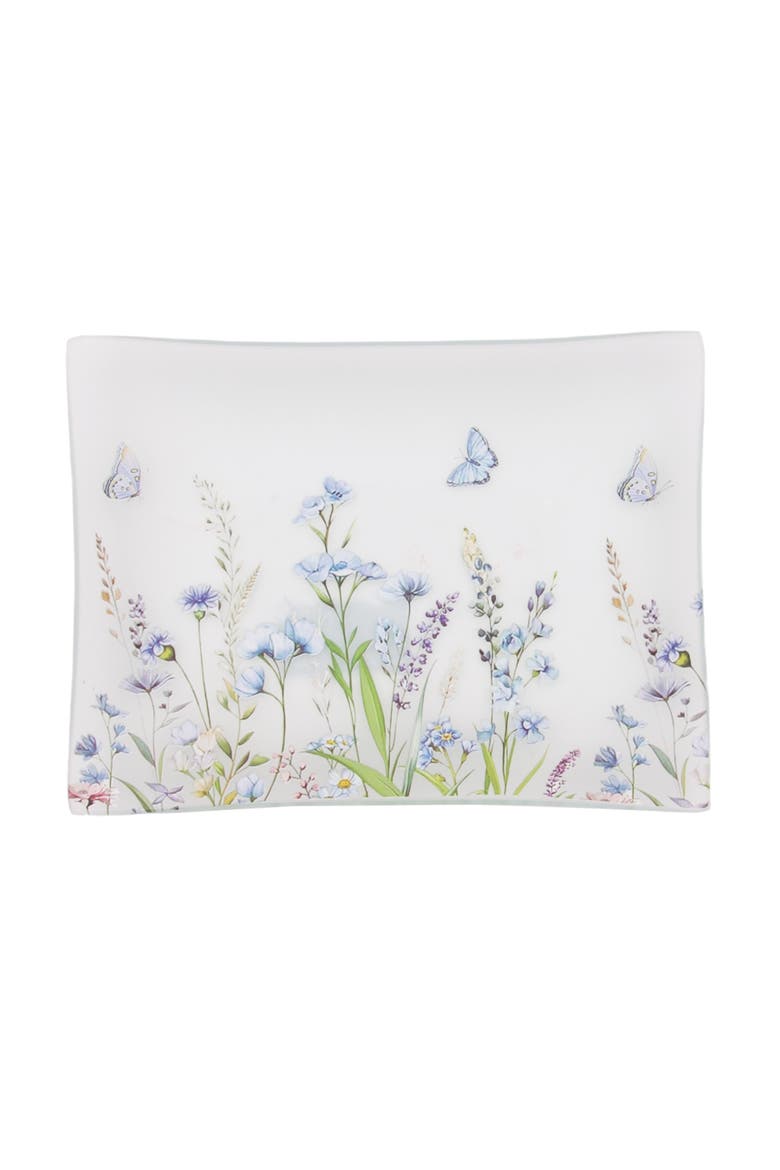 Spring Lavender and Butterflies Novelty Dinnerware Serving Plate 6.3", Main, color, Blue