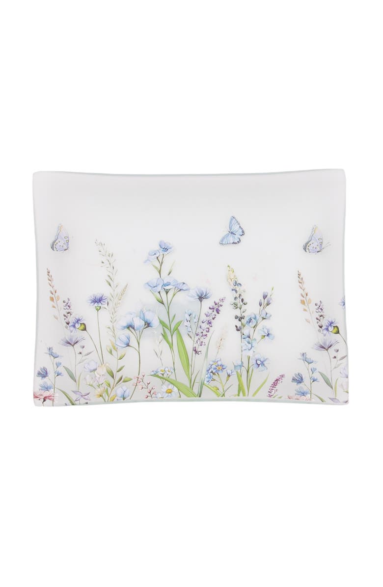 C&F Home Spring Lavender and Butterflies Novelty Dinnerware Serving Plate 6.3", Main, color, Blue