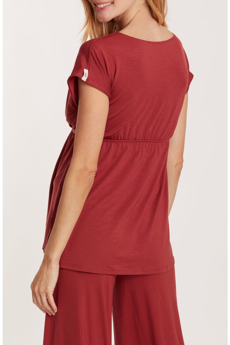 Origin pregnancy and nursing tunic, Alternate, color, TERRACOTA