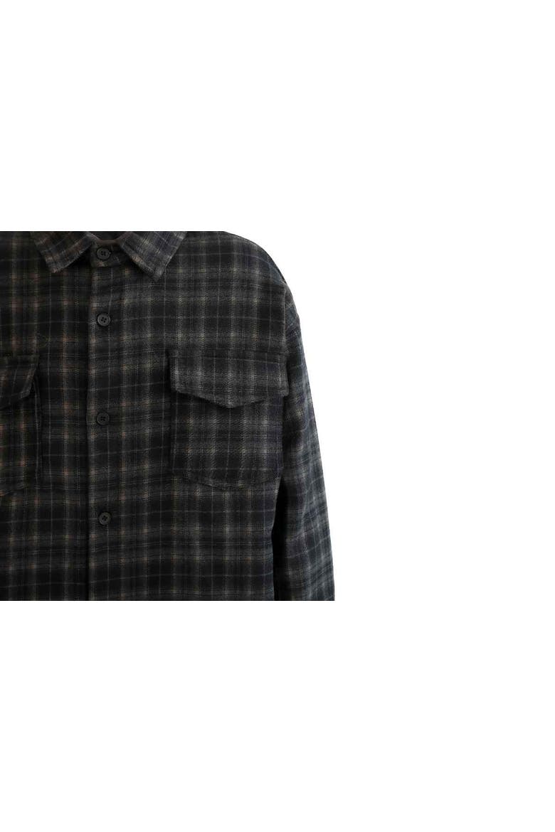 Plaid Flannel Shirt, Alternate, color, Black
