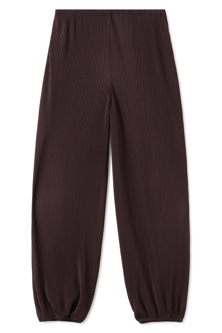 Textured Baggy Pants, Alternate, color, CHOCOLATE