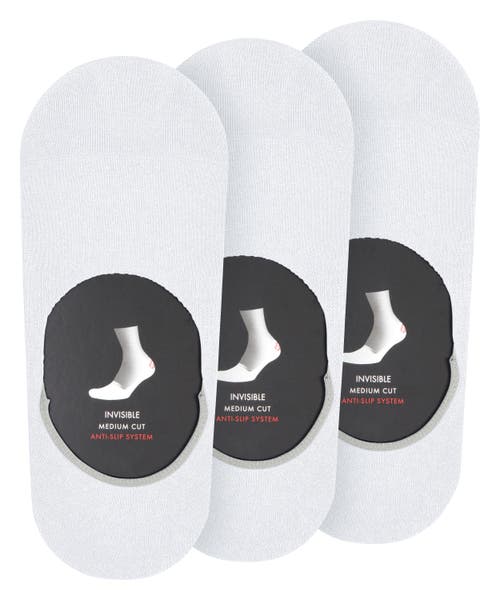 Falke Step Cotton 3-pack No Show Socks In White