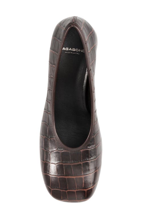 Vagabond Shoemakers Livia Croc Embossed Pump In Brown