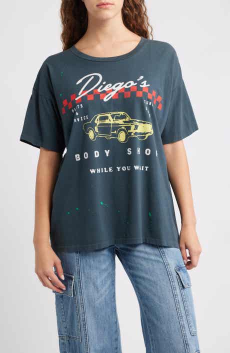 Daydreamer Diego's Body Shop Cotton Graphic T-Shirt