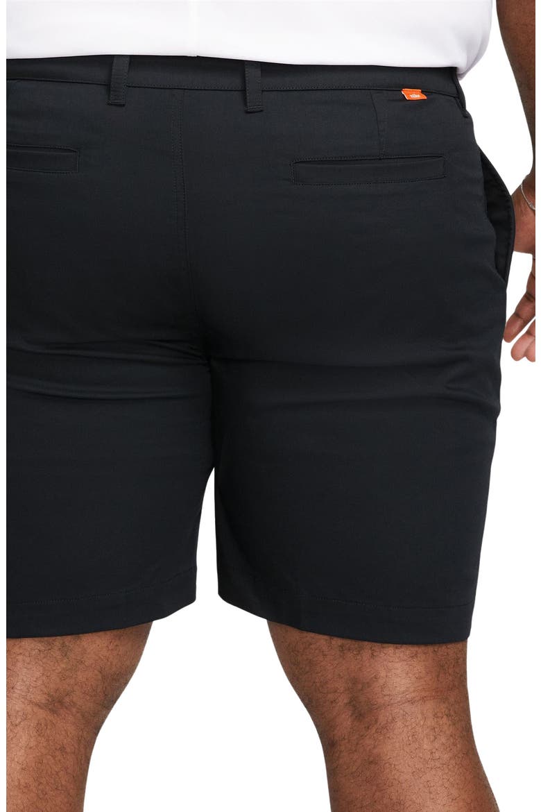 Dri-FIT UV Flat Front Chino Golf Shorts, Alternate, color, BLACK
