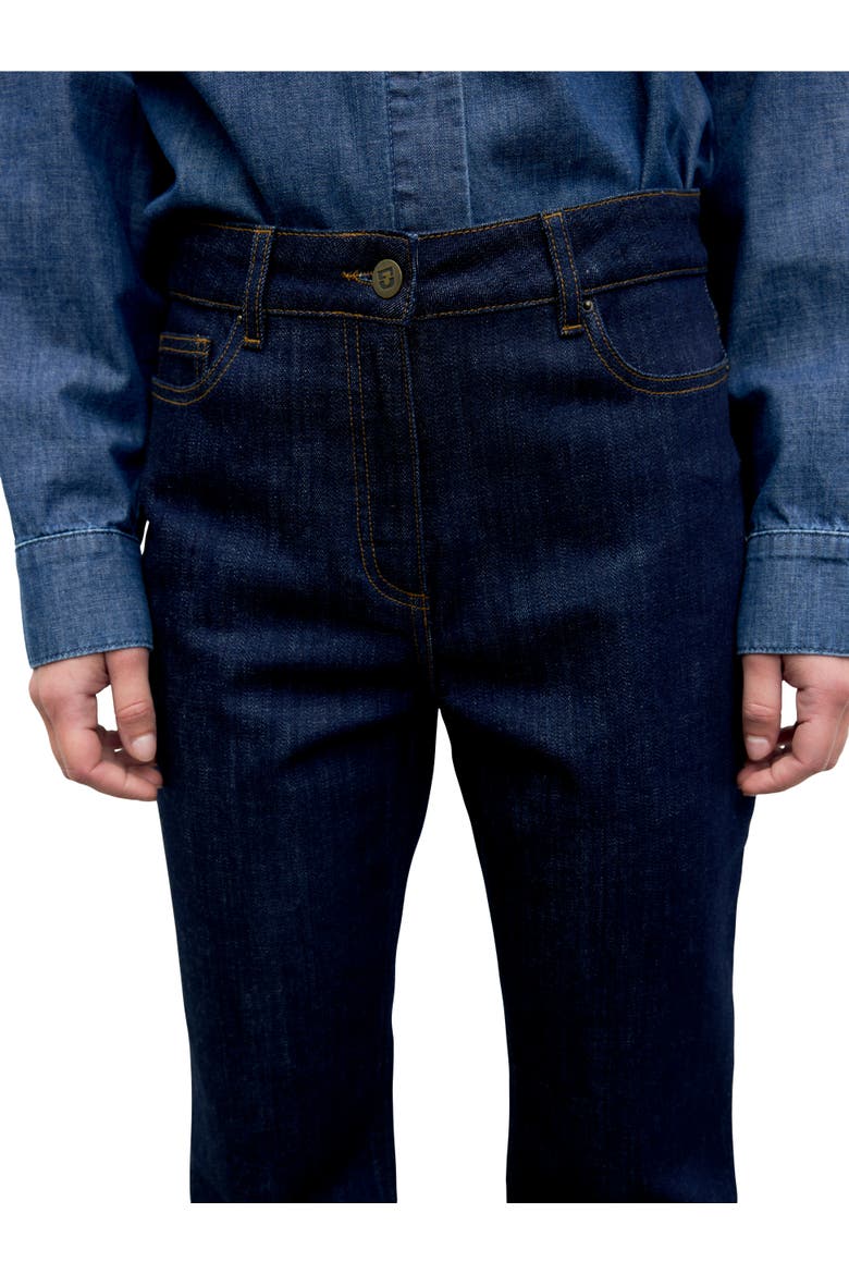 Iza Mid Rise Straight Cut Jeans, Alternate, color, Jeans