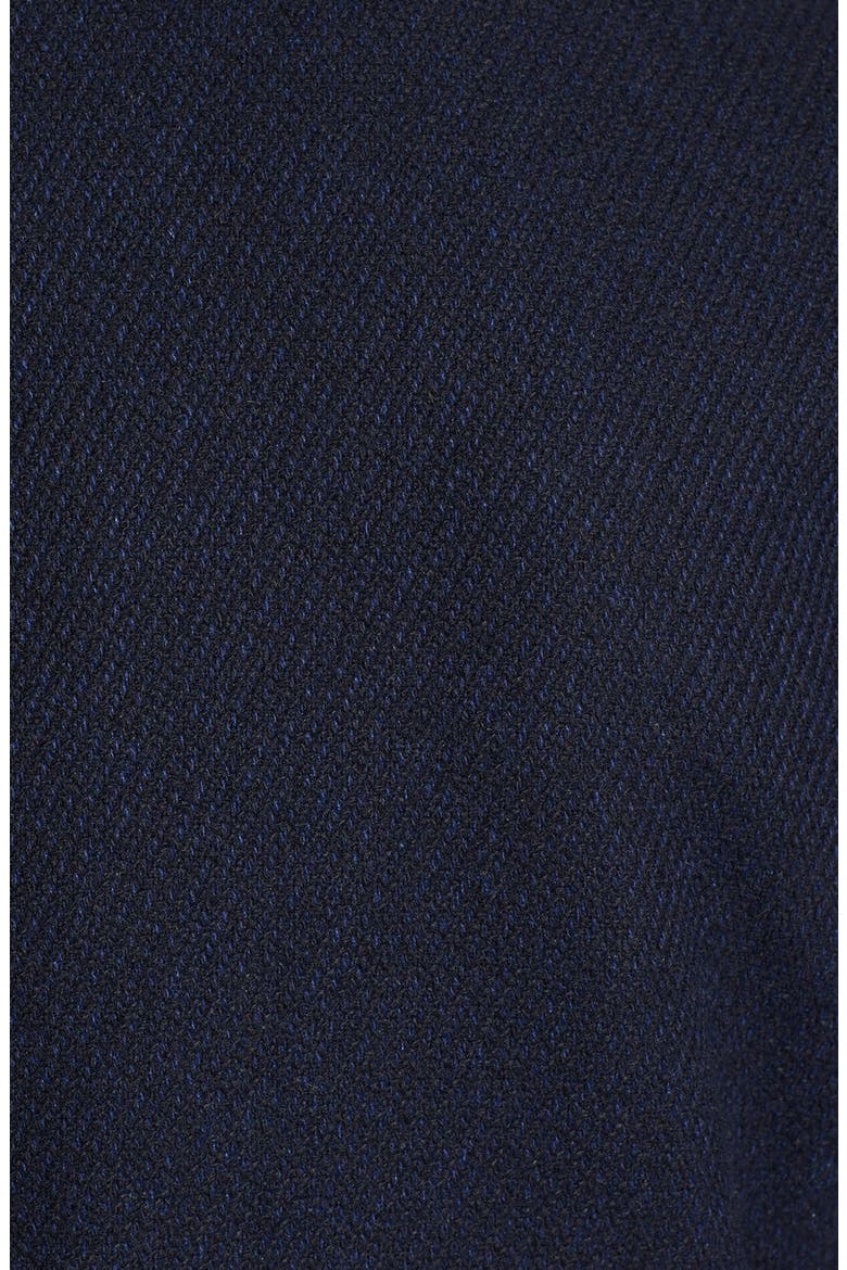 Double Breasted Wool Blend Trench Coat, Alternate, color, NAVY