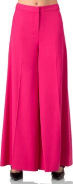 IVONNE Solid Wide-Leg Trousers
