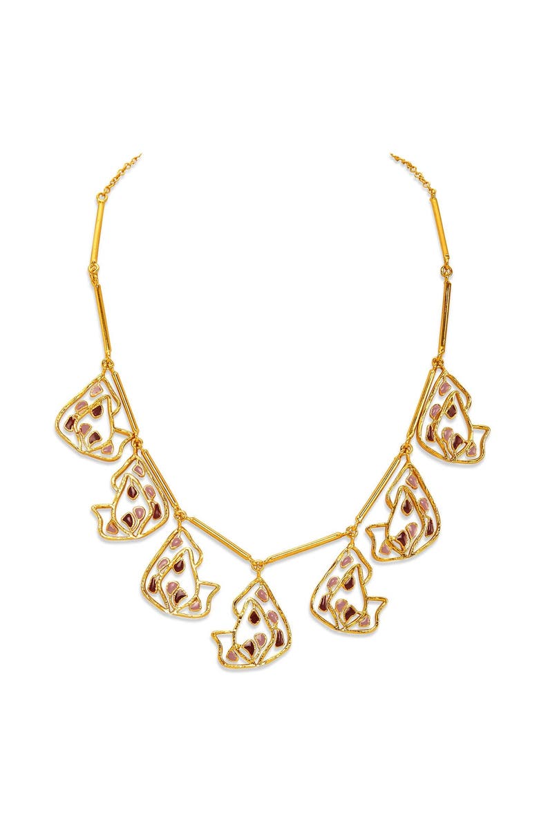 Dhwani Bhansal SAMA NECKLACE, Main, color, Gold Plated