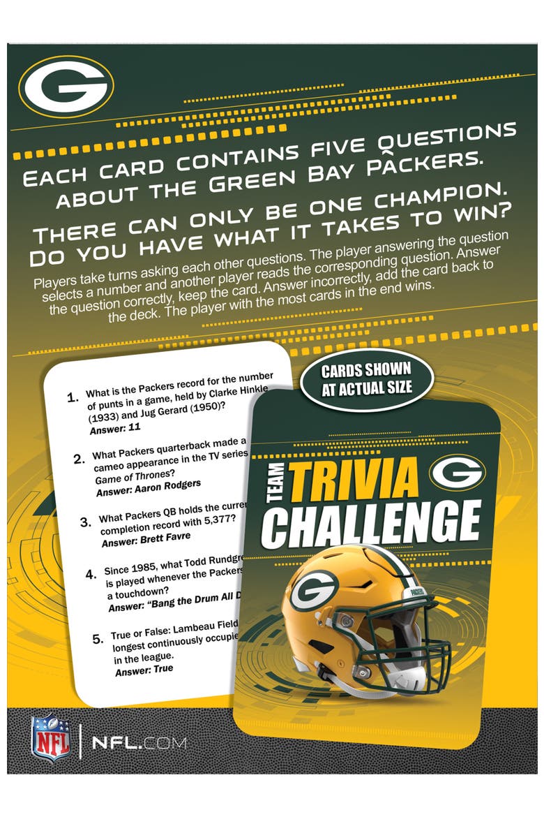 Green Bay Packers Trivia Challenge, Alternate, color, Multicolor