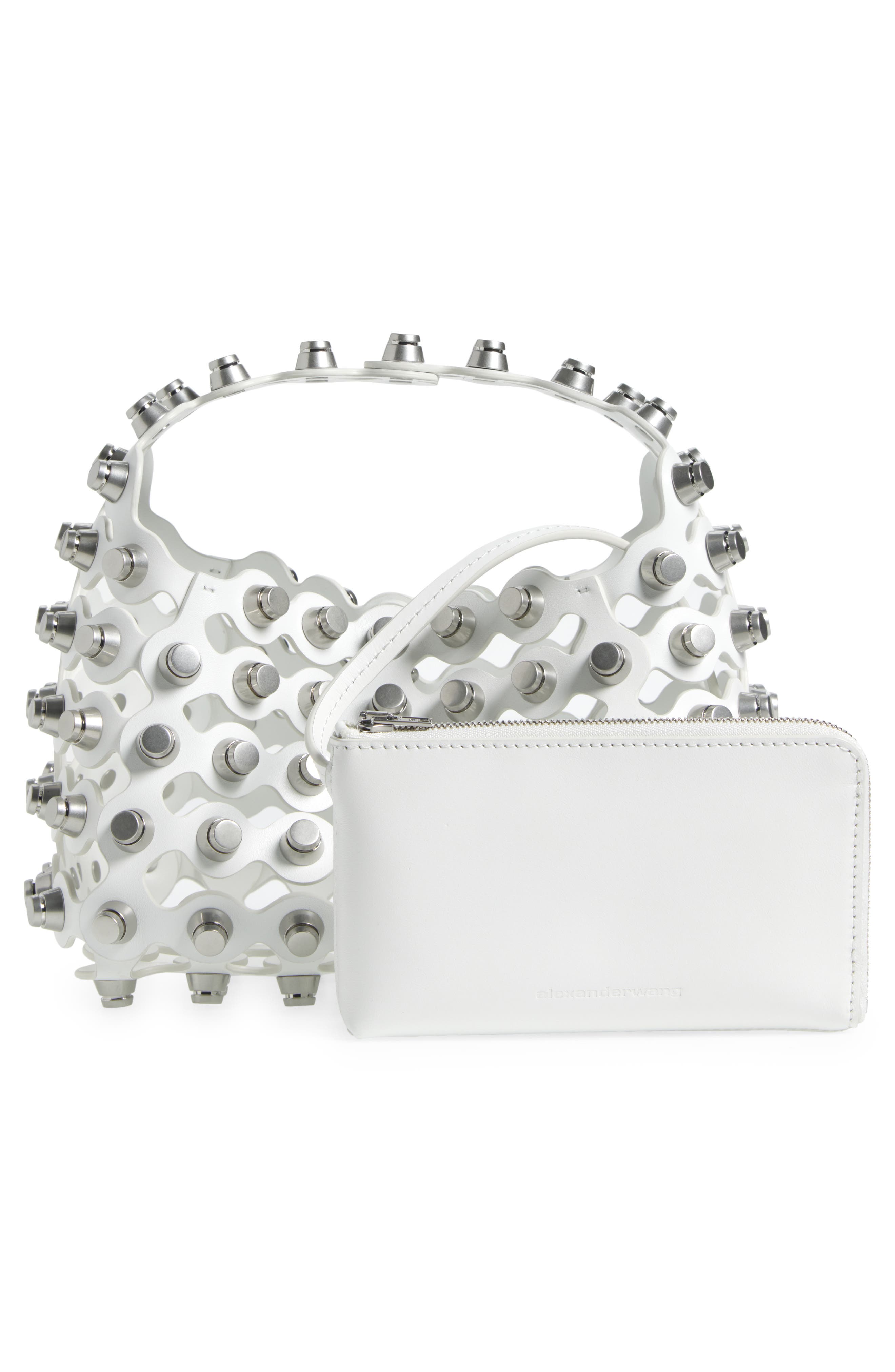 Alexander Wang Small Rex Studded Leather Handbag, Alternate, color, 