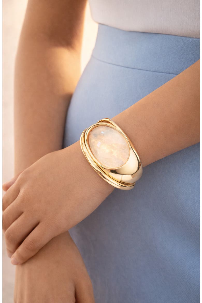 Brielle Cuff Bracelet, Alternate, color, GOLD