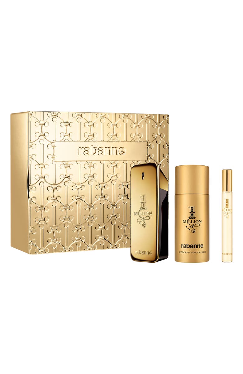 Rabanne 1 Million Eau de Toilette 3-Piece Gift Set $188 Value, Main, color,