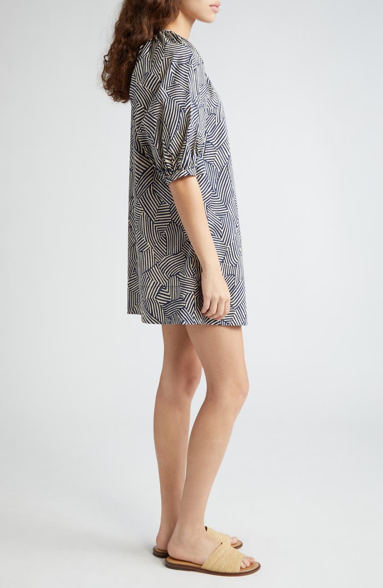 STAUD Vincent Abstract Stripe Cotton Minidress, Alternate, color,