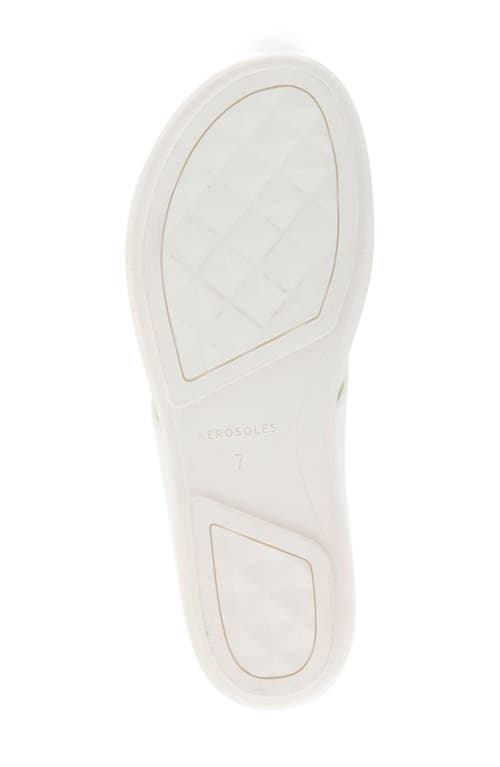 Shop Aerosoles Fisher Sandal In White Faux Leather