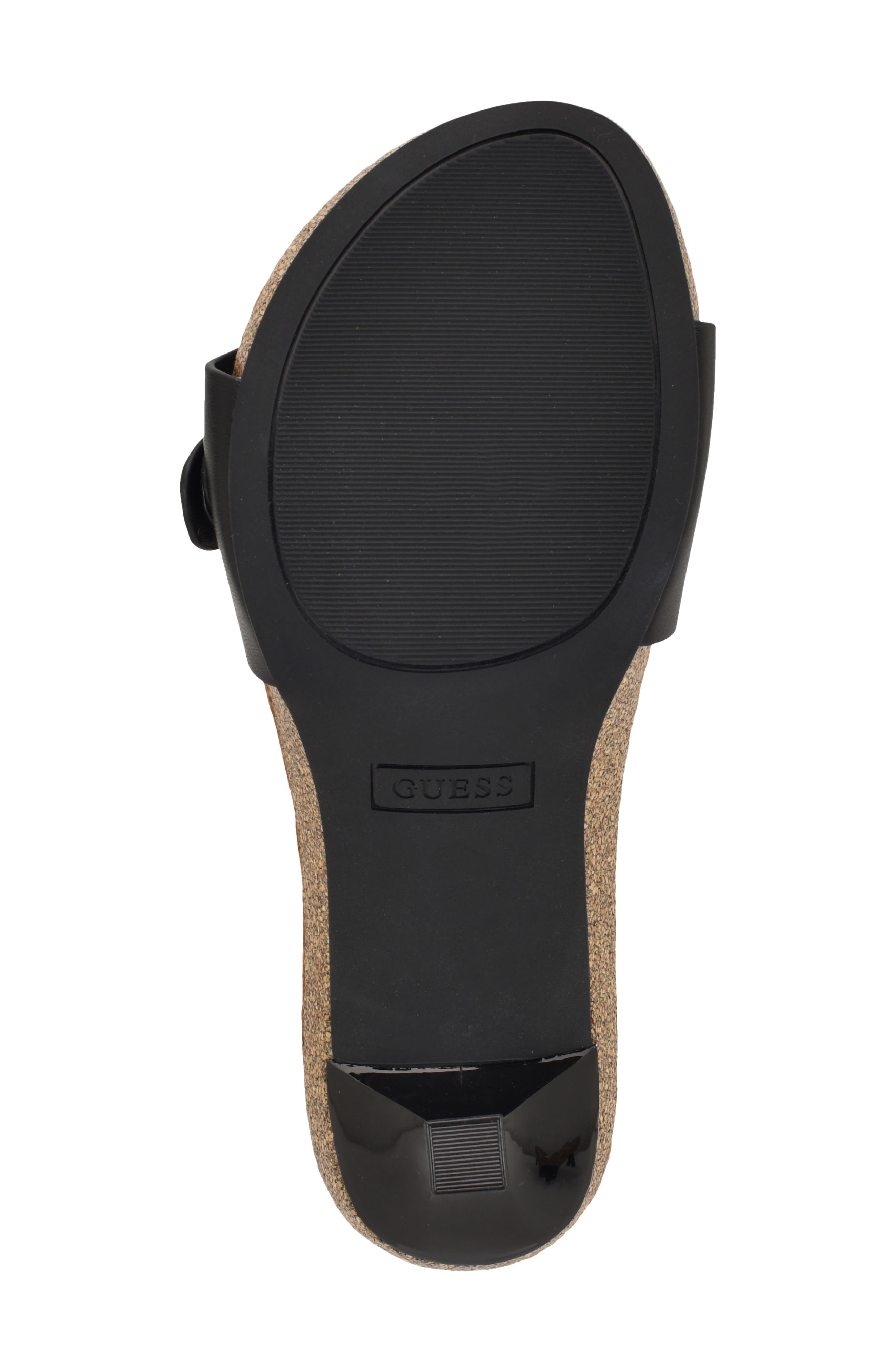 GUESS Dexta Buckle Strap Sandal, Alternate, color, Black